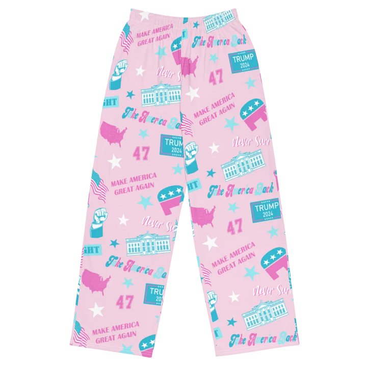 Trump 2024 Election-Themed Patriot Make America Great Again Pink Pattern Pajama Pant product image (1)