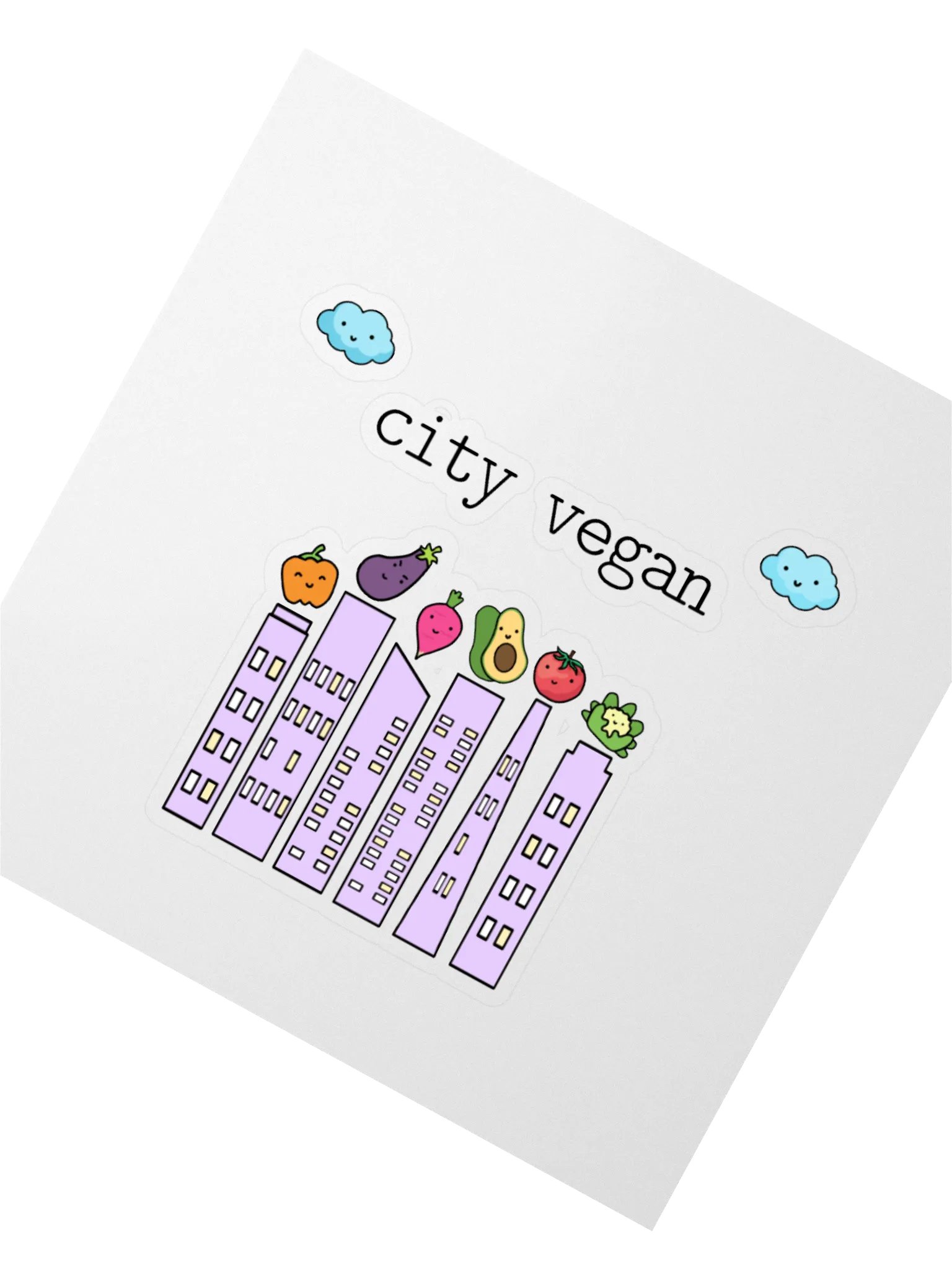 “City Vegan” Fun Sticker product image (2)