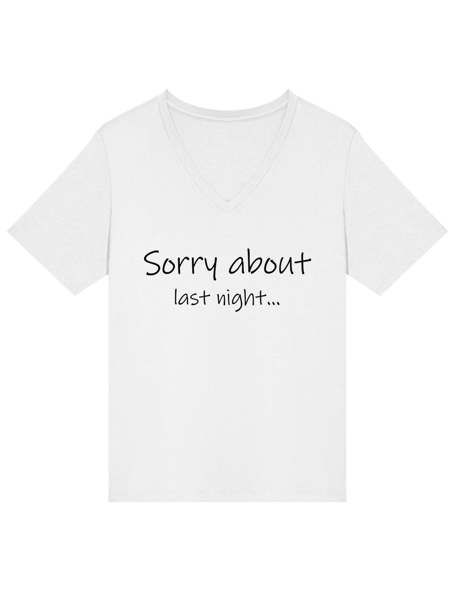 Sorry About Last Night V-Neck Tee Lt. product image (1)