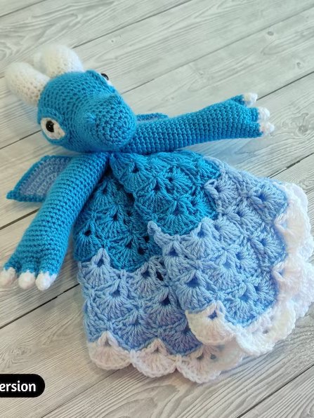 Blizzard Ice Dragon Crochet Lovey Pattern | Amigurumi Toy (PDF Pattern) - Crafting Happiness product image (4)