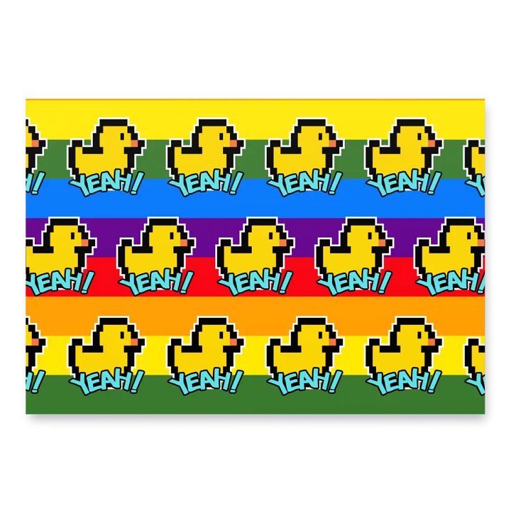 Duck Yeah Wrapping Paper, Rainbow Edition product image (2)
