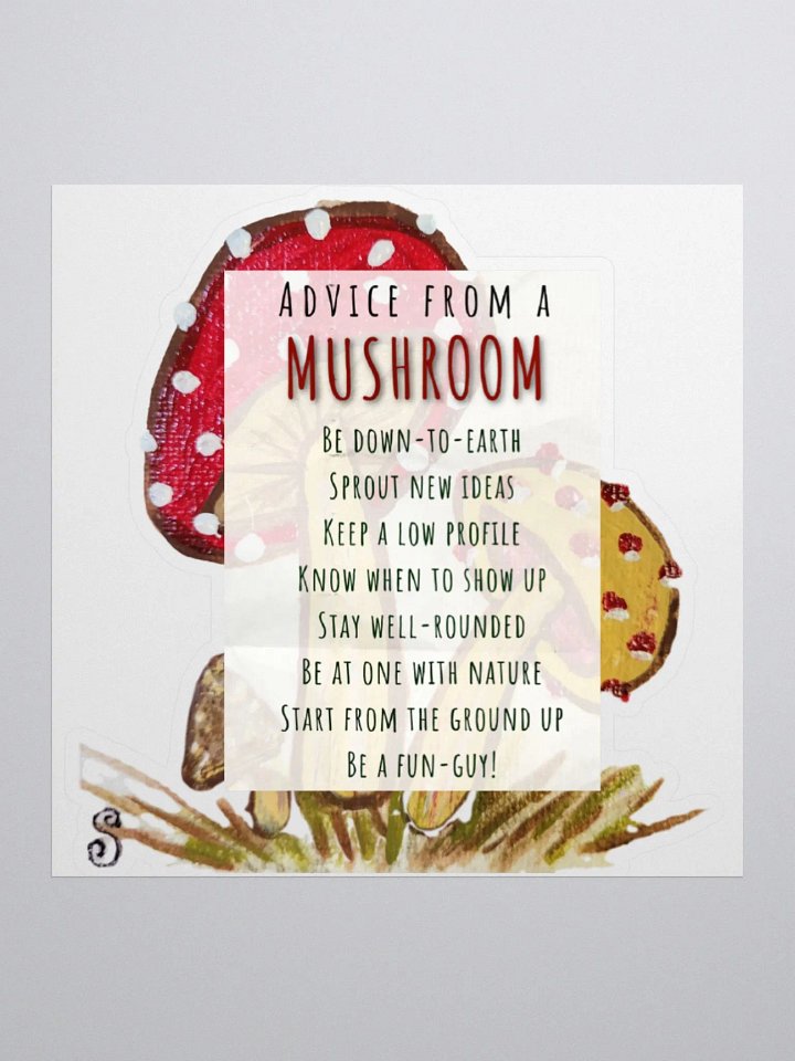 Magic Mushroom Life Advice Stickers product image (1)