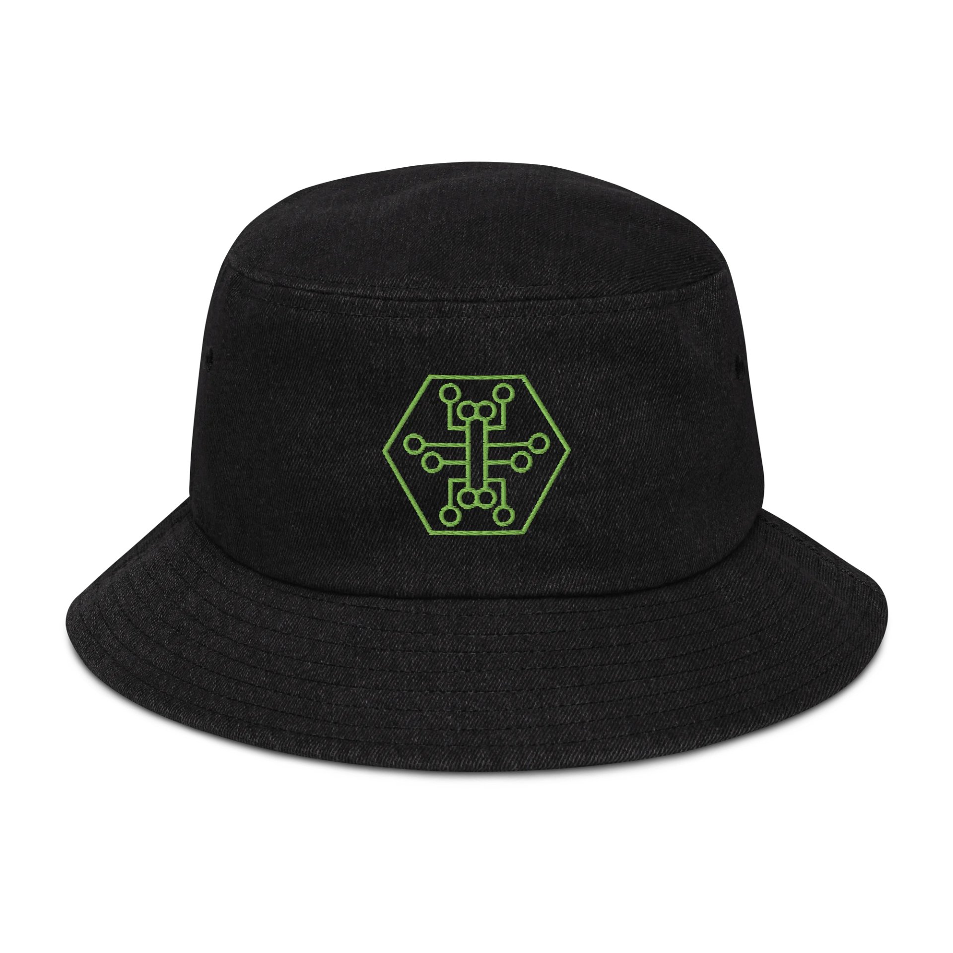 hackers.town bucket hat, green product image (1)