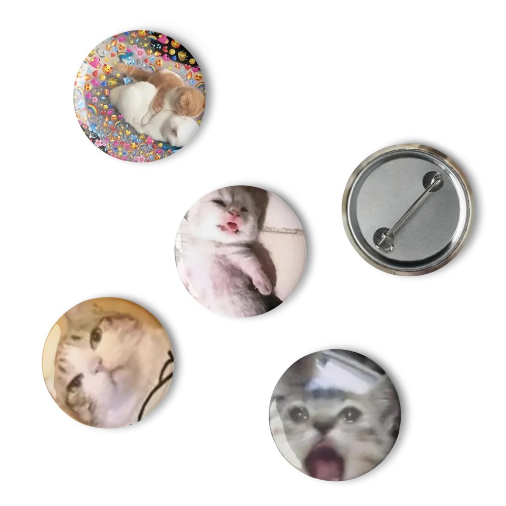 Set of Pin Buttons: Meme Cats 8 product image (6)