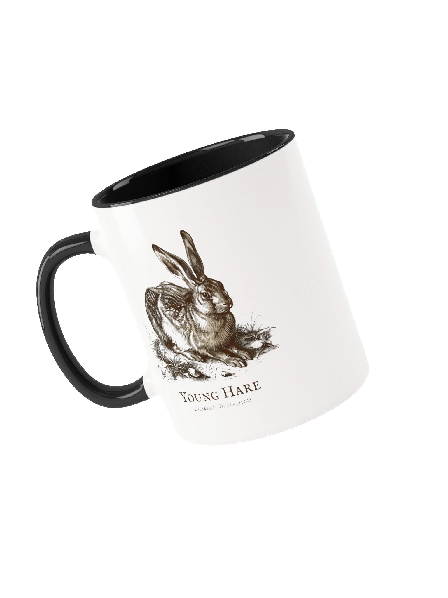 Albrecht Dürer "Young Hare" Fine Art Mug – Premium Two-Tone Ceramic Coffee & Tea Mug product image (5)
