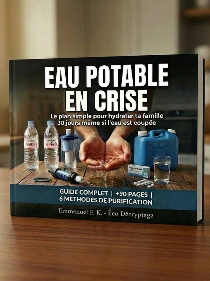 💧 Eau Potable en Crise — Le Plan Simple Pour Hydrater Ta Famille 30 Jours Même Si l'Eau Est Coupée (Stockage, Filtration, Purification, Eau de Pluie) product image (1)