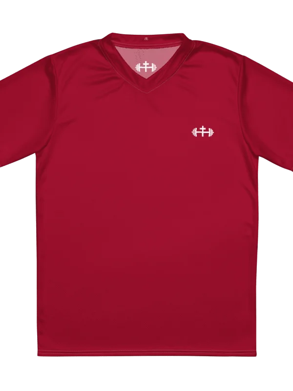 His House Mens Performance V-Neck T-Shirt - Red product image (4)