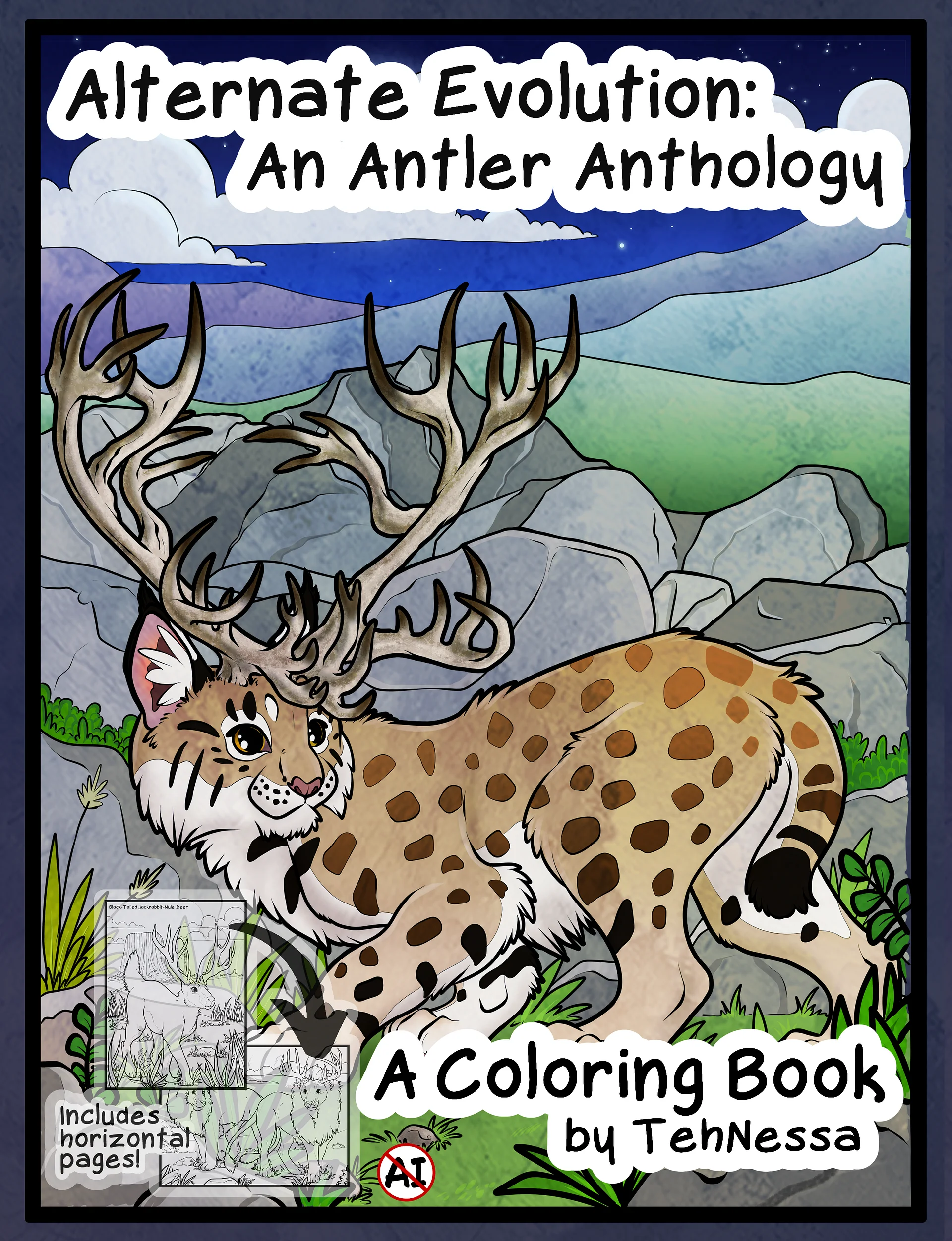 Alternate Evolution: An Antler Anthology Coloring Book product image (1)