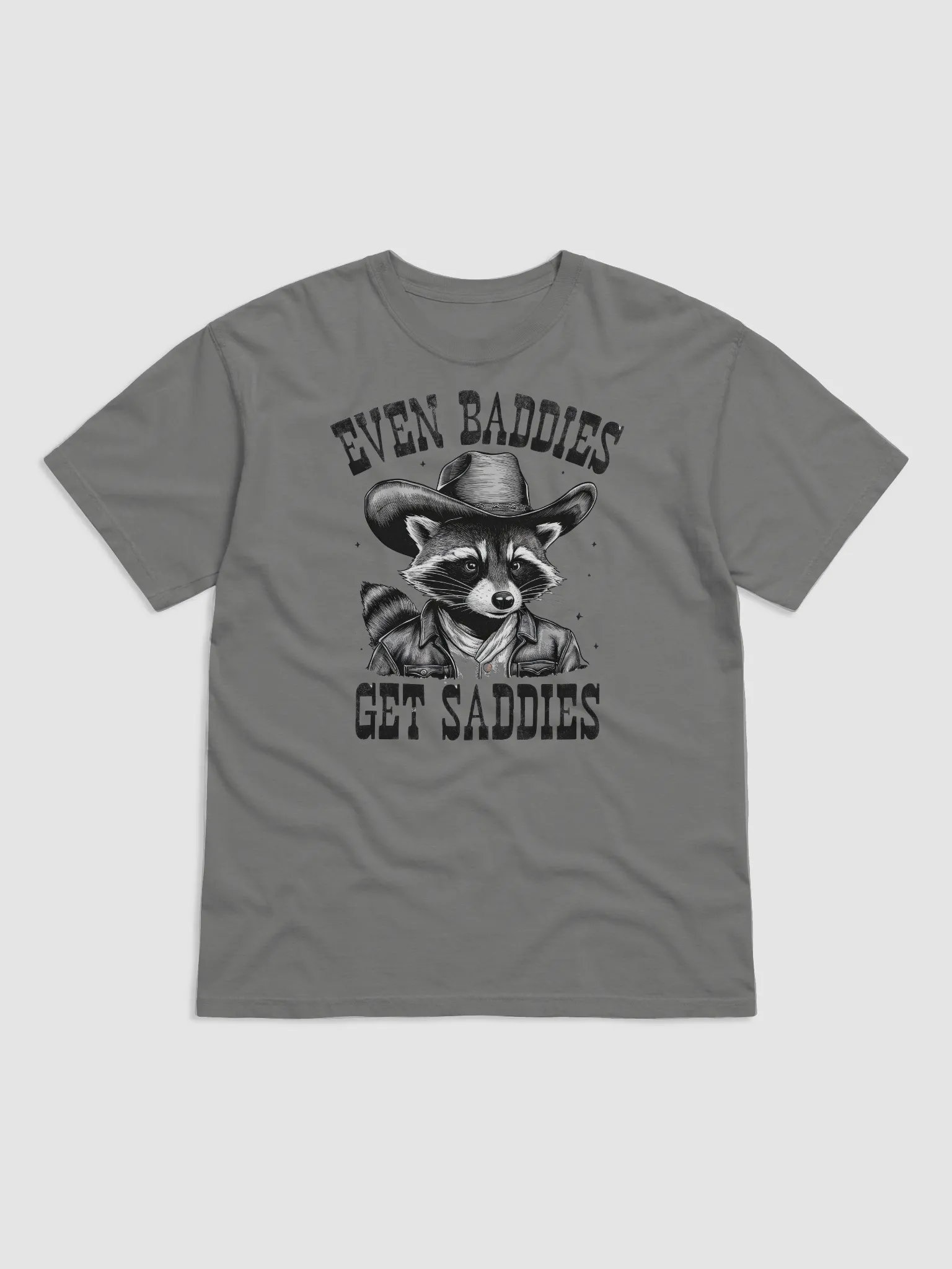 Even Baddies Get Saddies Raccoon Cowboy T-Shirt product image (2)