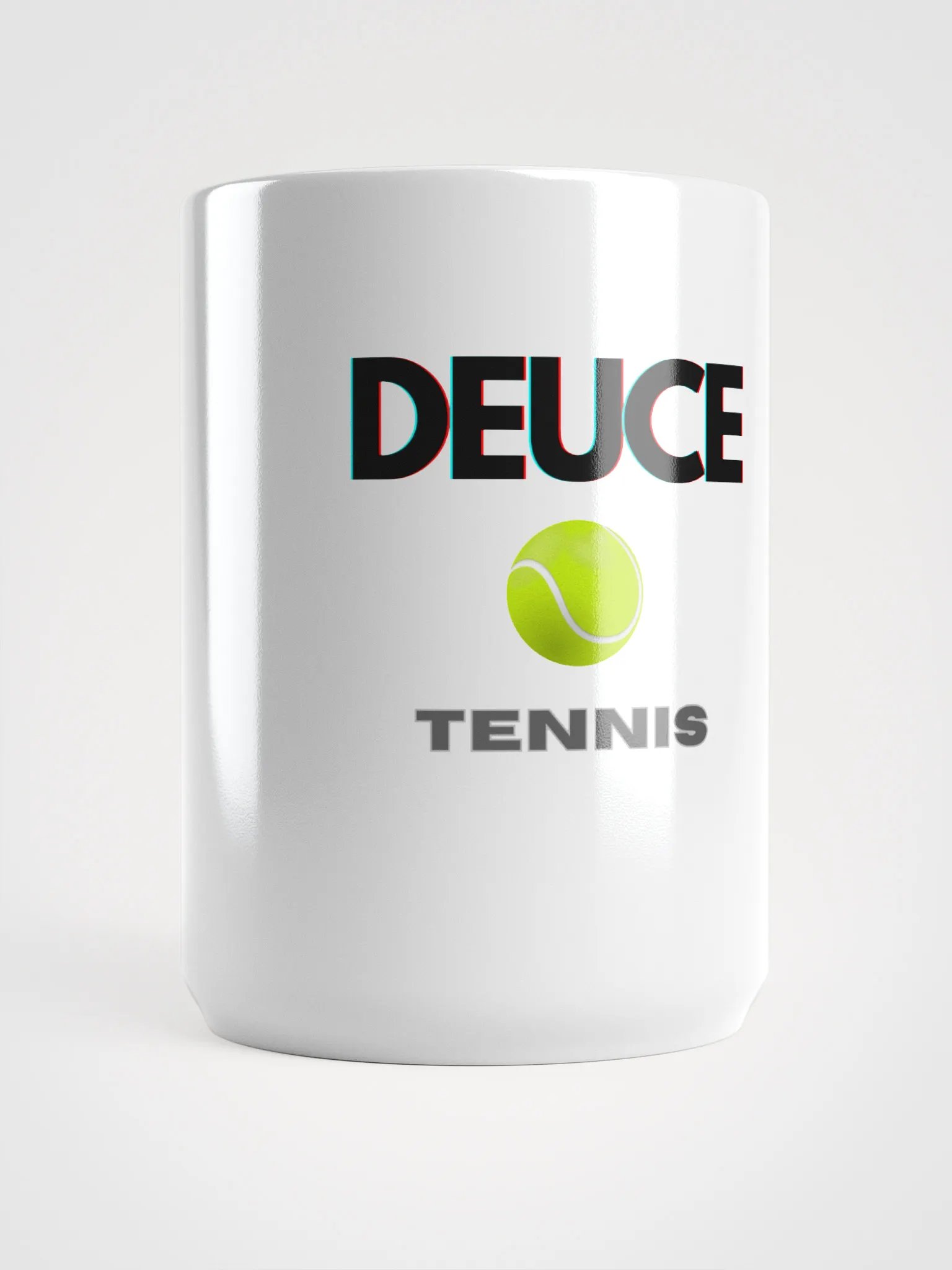 Tennis Deuce White Glossy Mug product image (1)