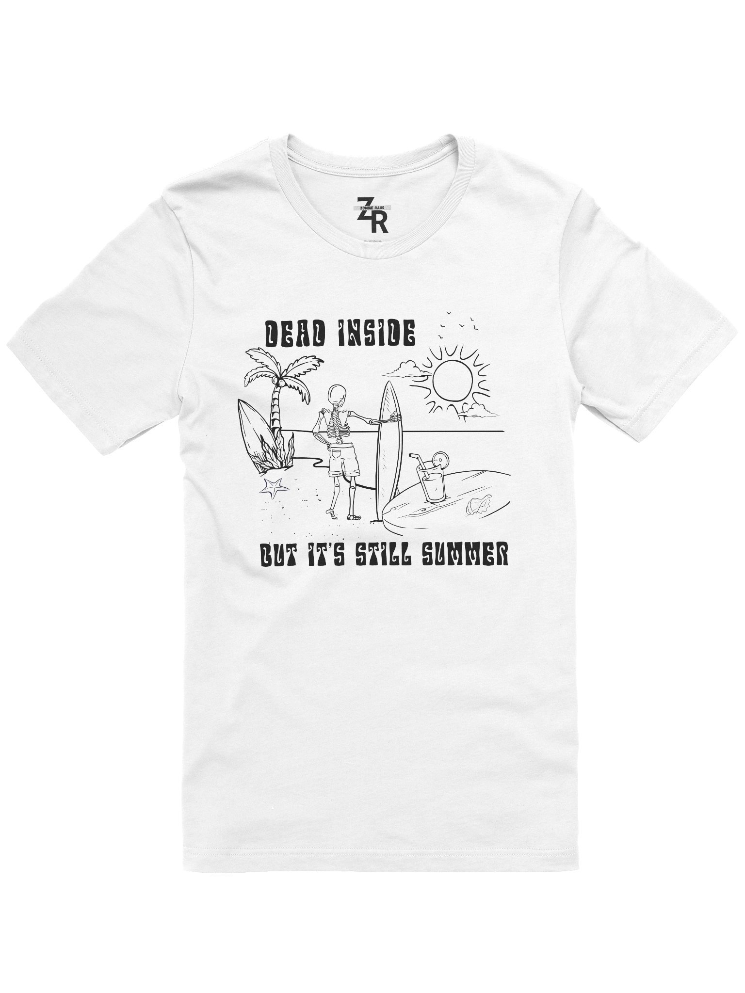 Dead Inside But It's Still Summer — Skeleton Surf T-Shirt product image (1)