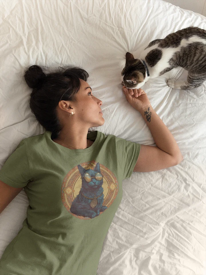 Mandala Cat Reflection T-Shirt product image (2)