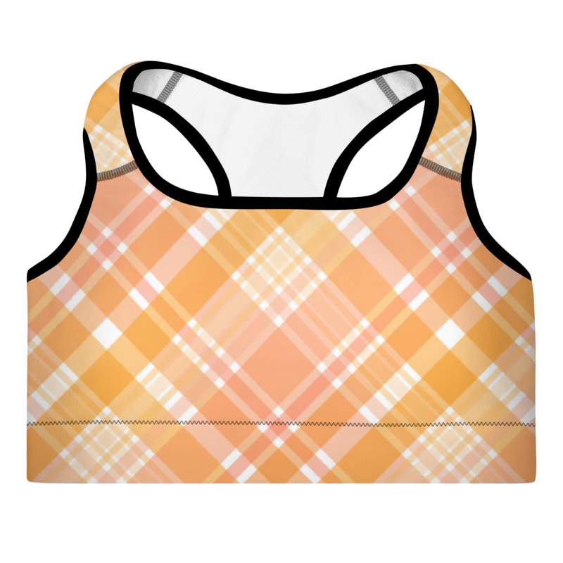Sunset Plaid Delight Sports Bra product image (3)
