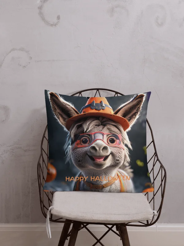 Witchy Donkey Halloween Pillow product image (1)