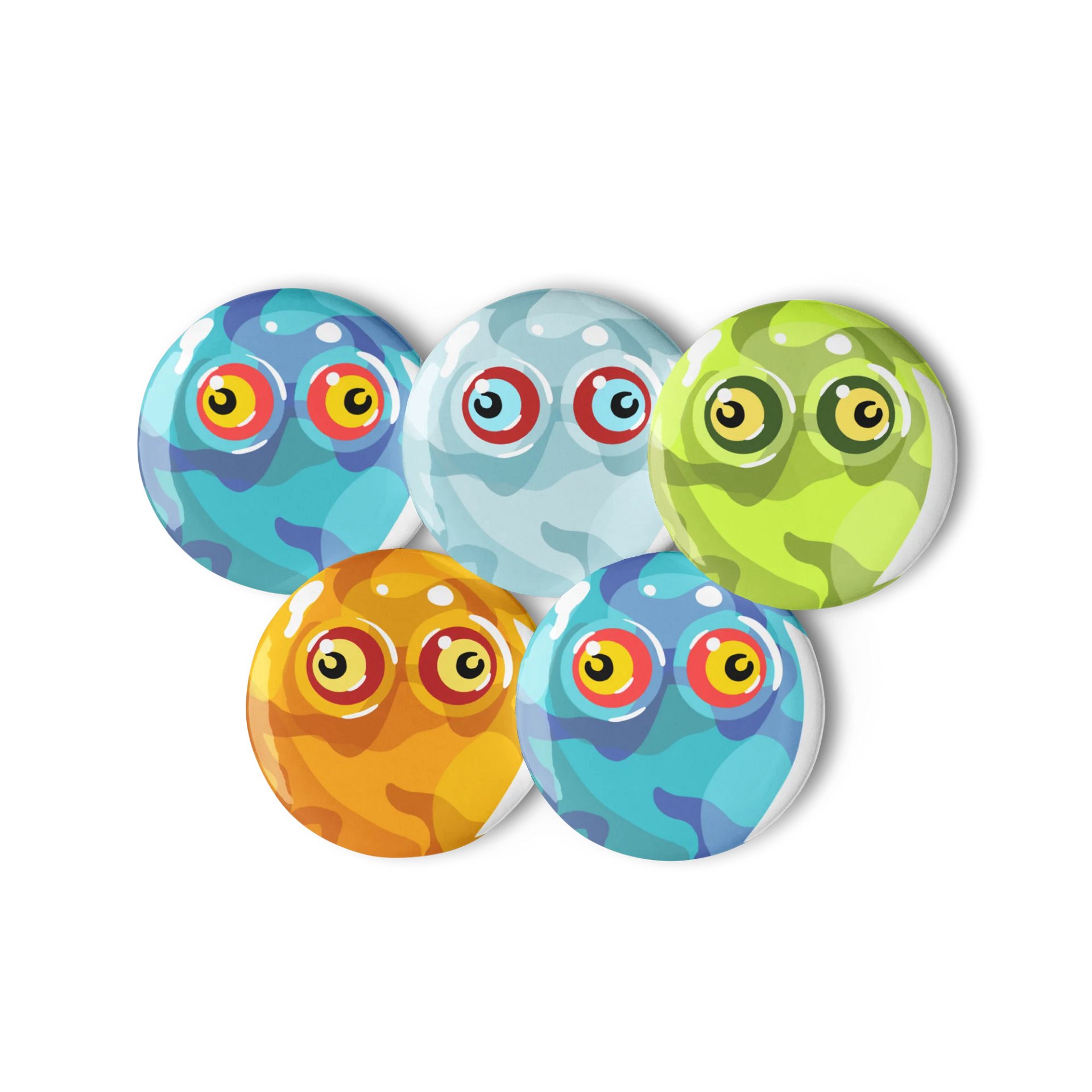 Slime Pin Buttons Set 2.25 in product image (2)