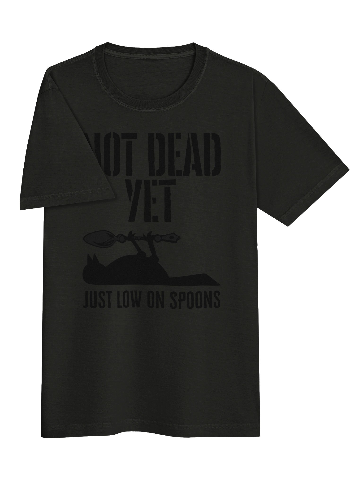 Not Dead Yet Low On Spoons Shirt | Oversized Spoonie Chronic Illness Tee product image (19)