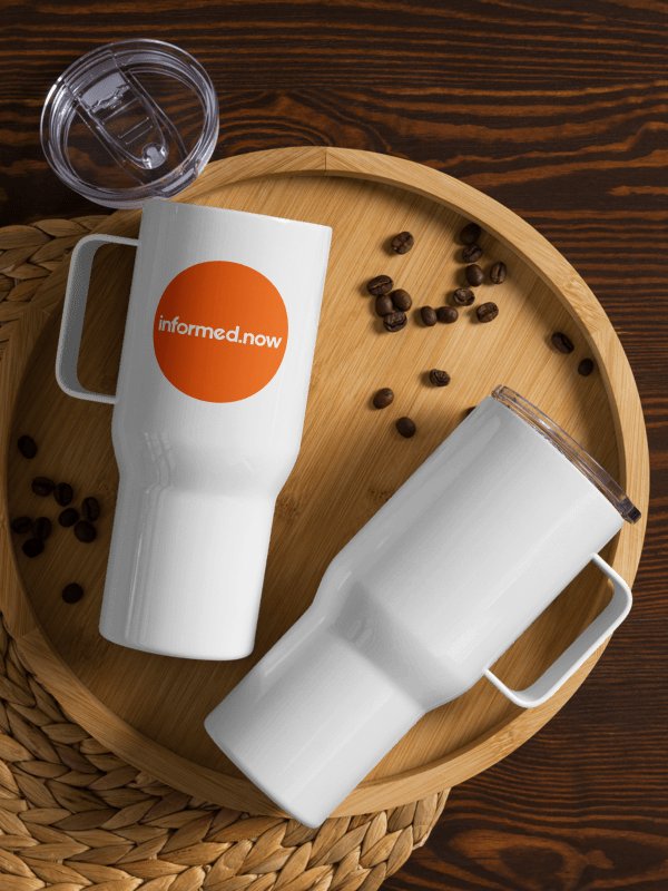 informed.now Travel Mug with Handle (Orange) product image (2)