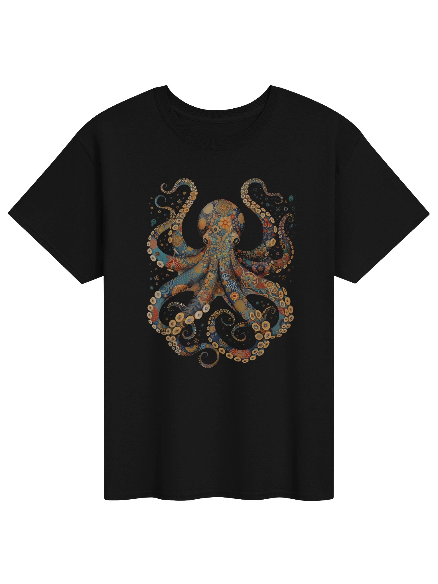 Mandala Octopus Graphic T-Shirt – Intricate Mosaic Marine Life Apparel product image (1)