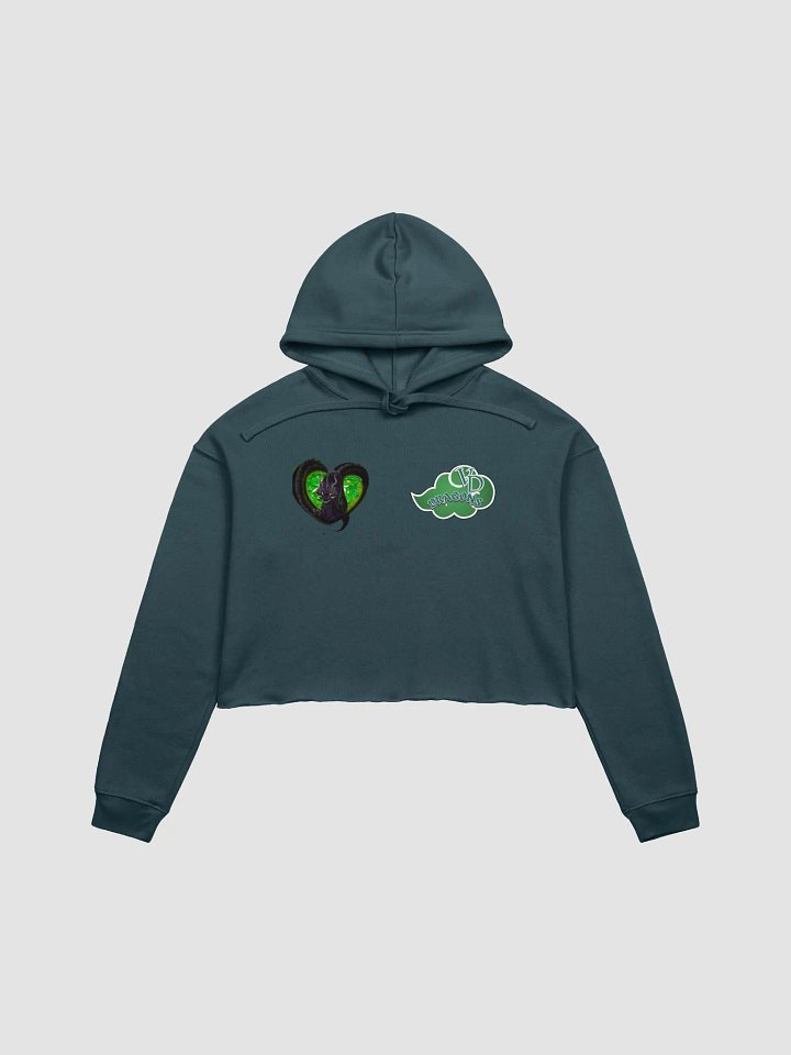 THE GREEN RAIN CLOUD HEARTED crop top hoodie product image (4)