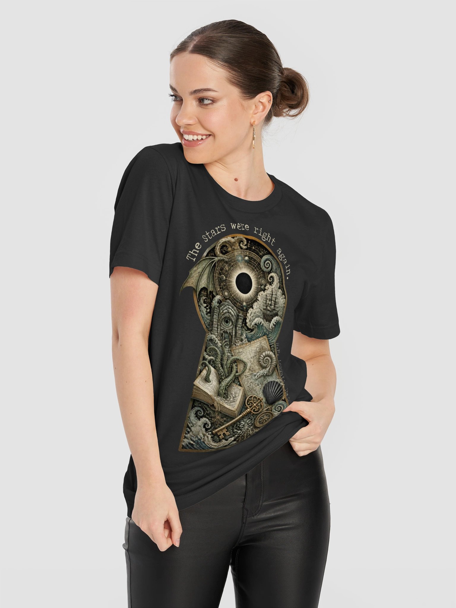 Lovecraft Cthulhu Shirt, Cosmic Horror Keyhole Tee product image (12)