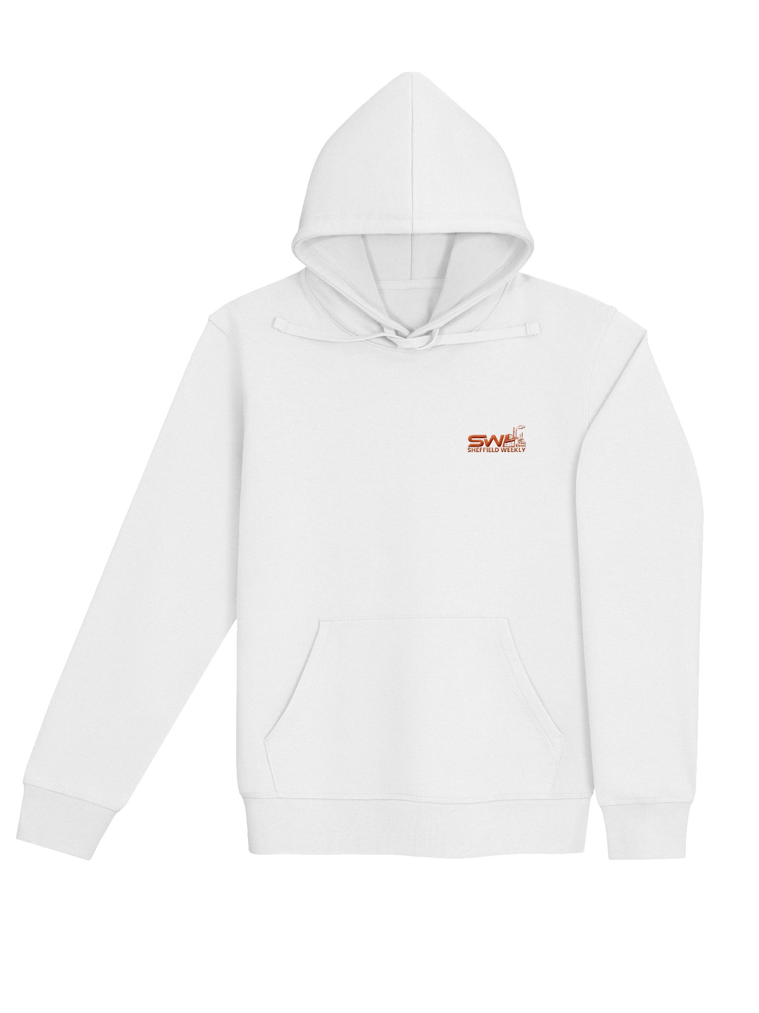 Embroidered SW Hoodie - White/Orange (Chest) product image (4)