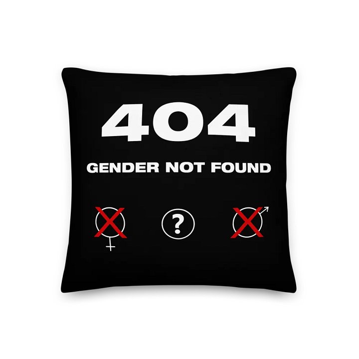 404 Gender Not Found Pillow product image (1)