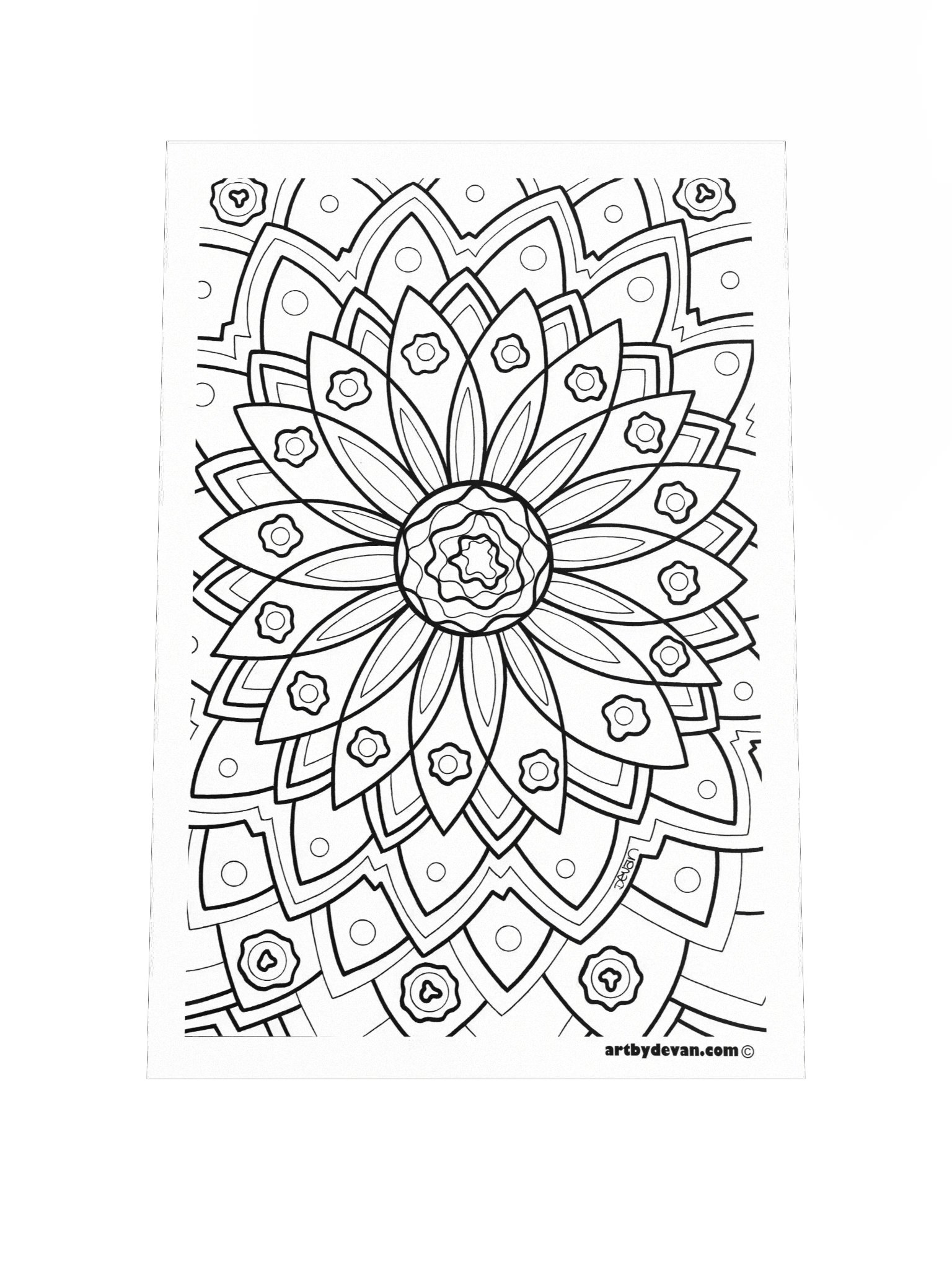 Color Your Own Art: Petal Mandala product image (1)