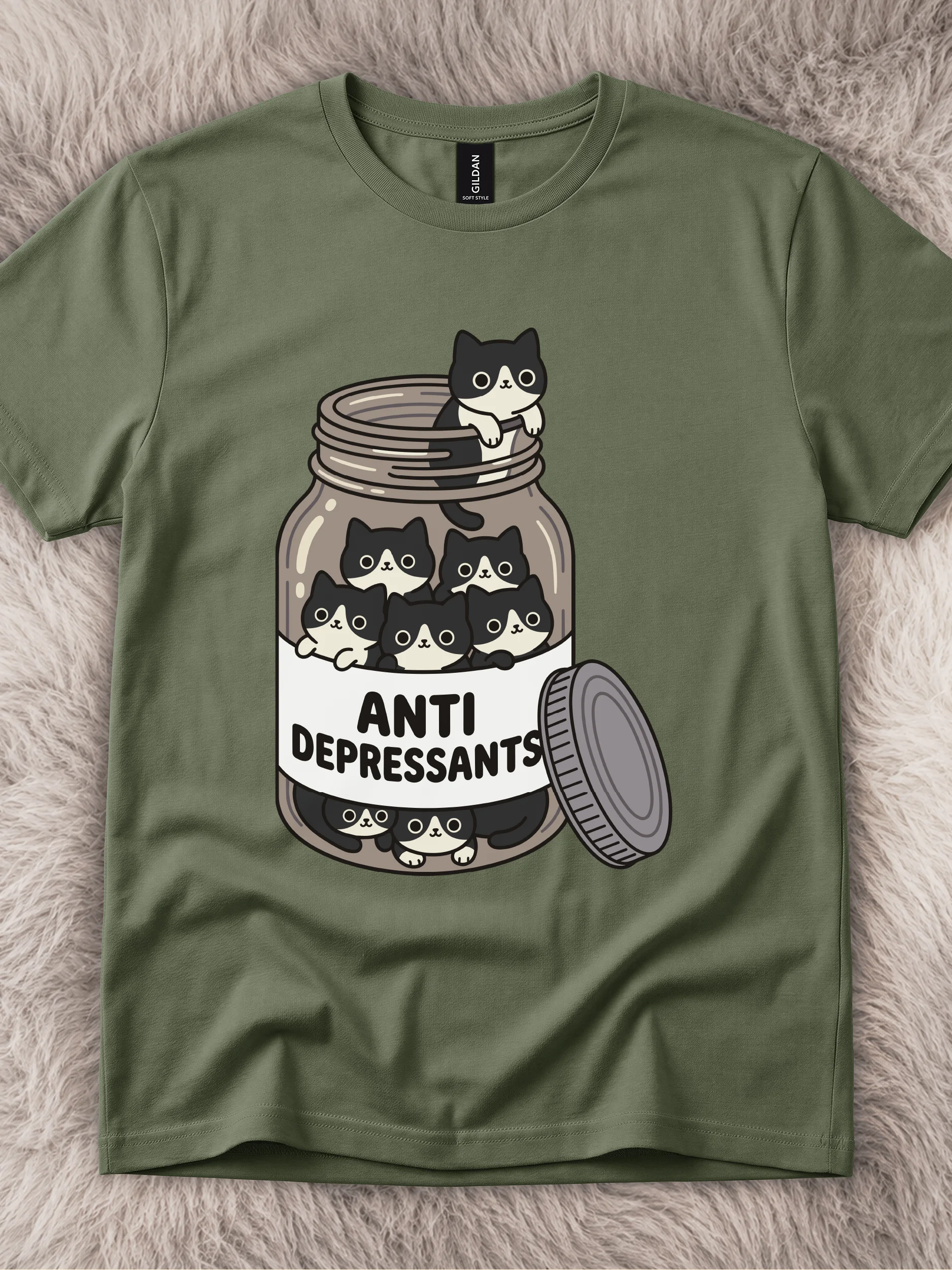 Antidepressant Tuxedo Cat Tee product image (1)