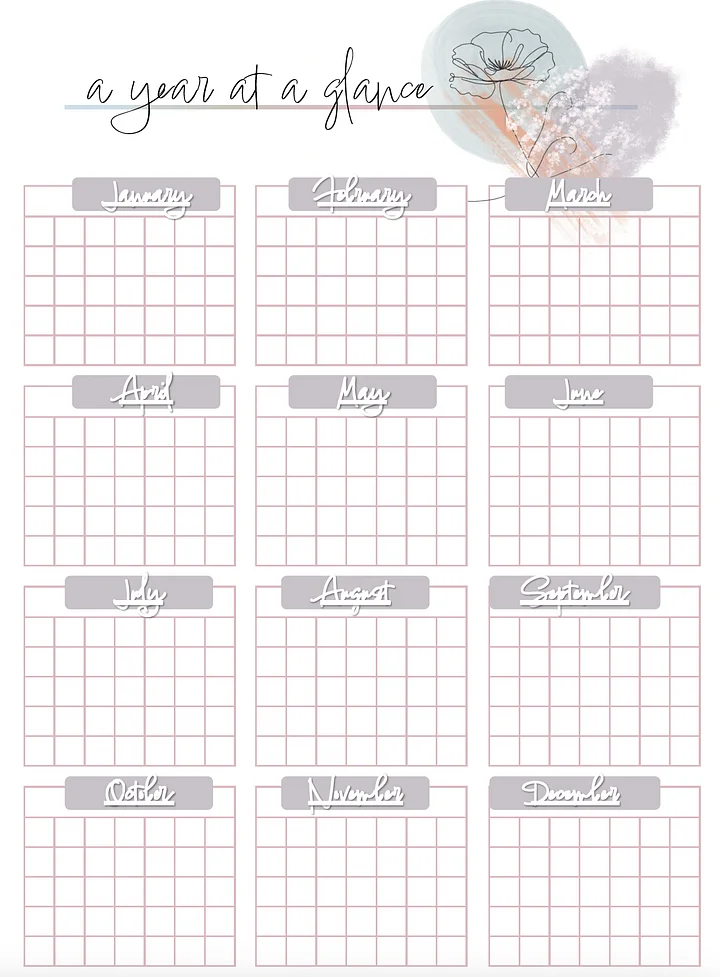 This Years Master Plan - Undated Yearly Planner - 8.5x11 Printable product image (2)