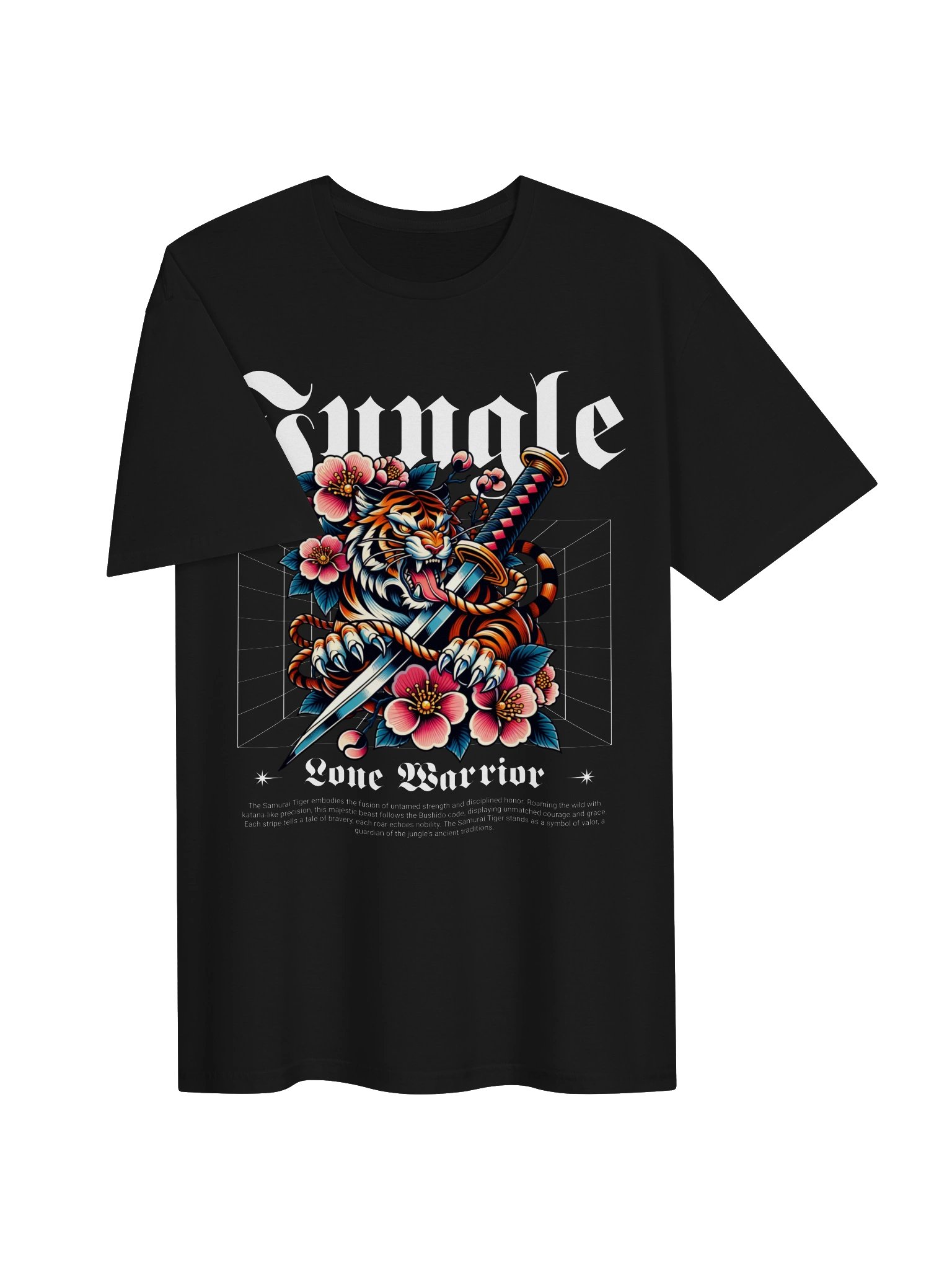 Jungle Lone Warrior Tiger Graphic Unisex Softstyle T-Shirt product image (2)