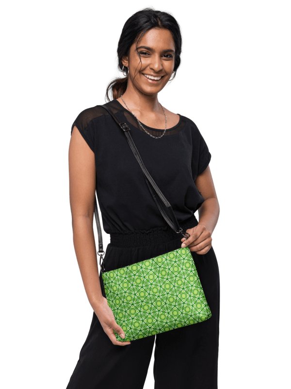 Symmetrical Green Floral Crossbody Bag product image (1)