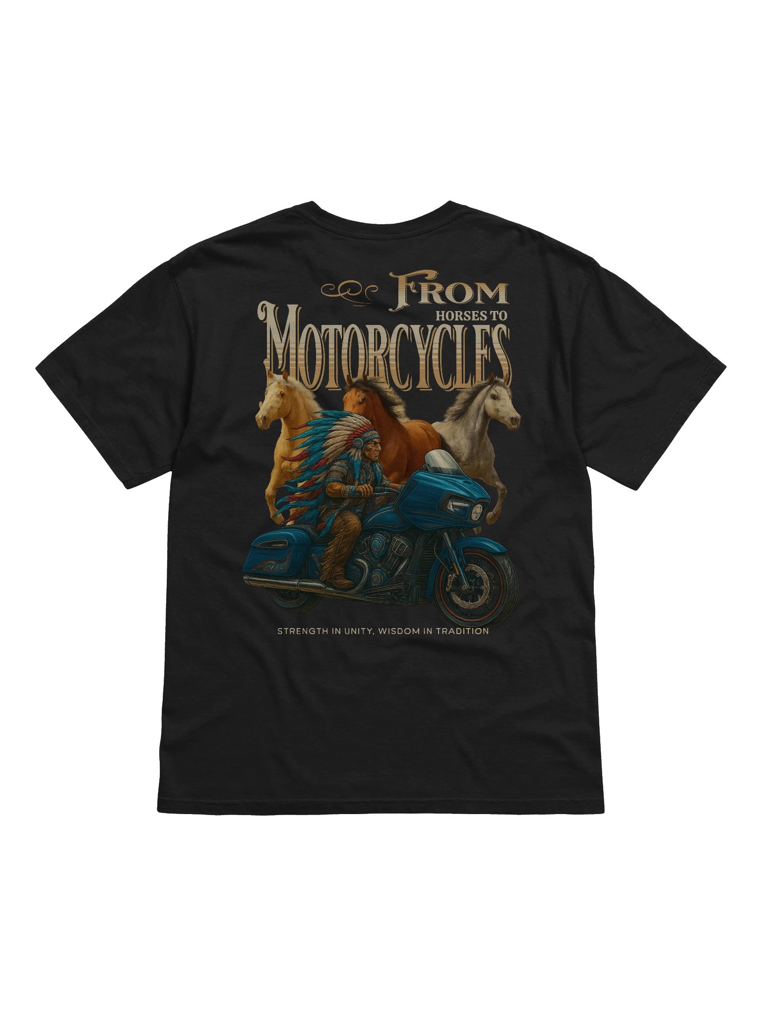 Legacy of the Tribe – From Horses to Motorcycles Tee product image (2)