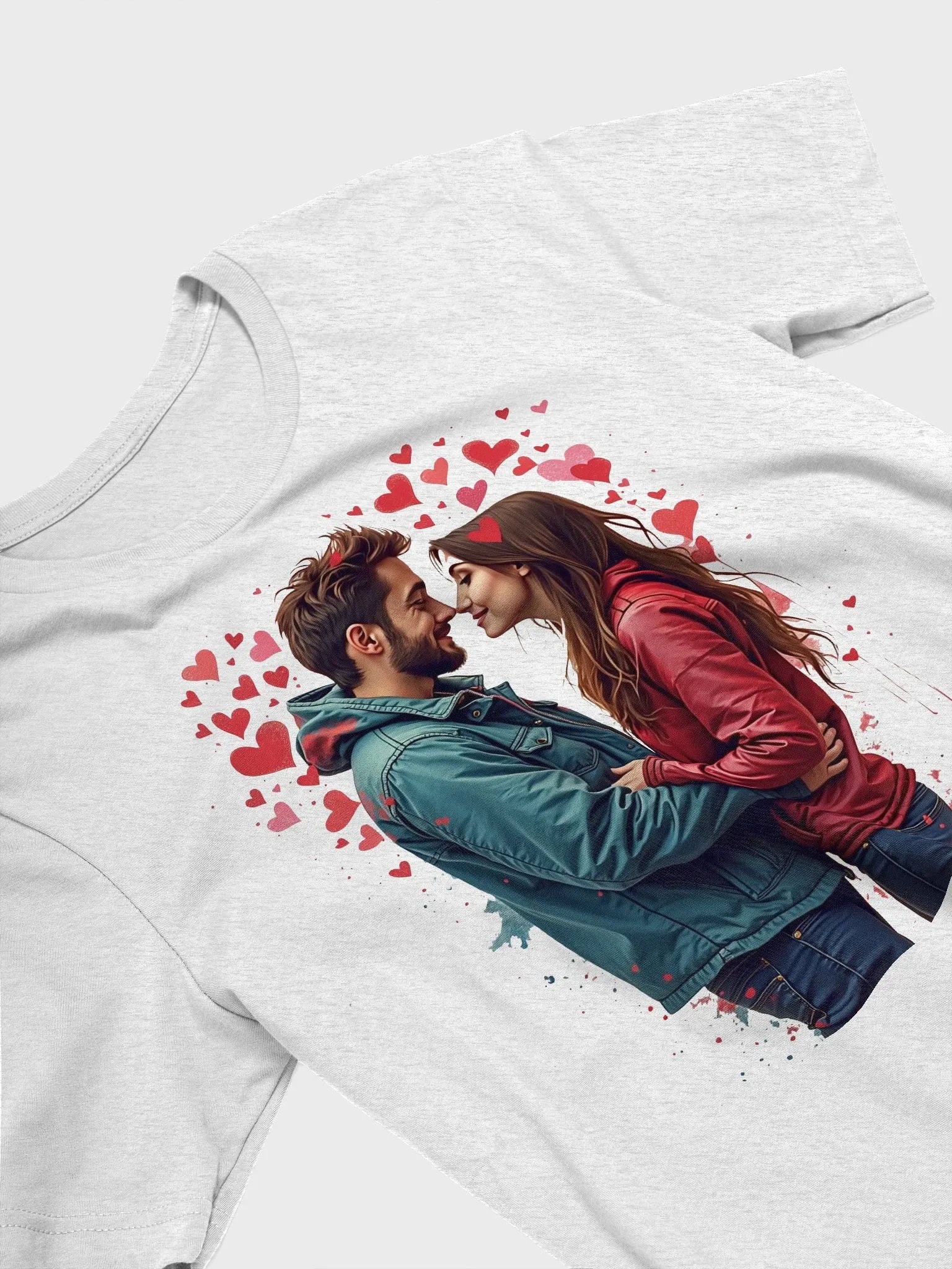 Heartfelt Embrace Teal & Red T-Shirt product image (29)