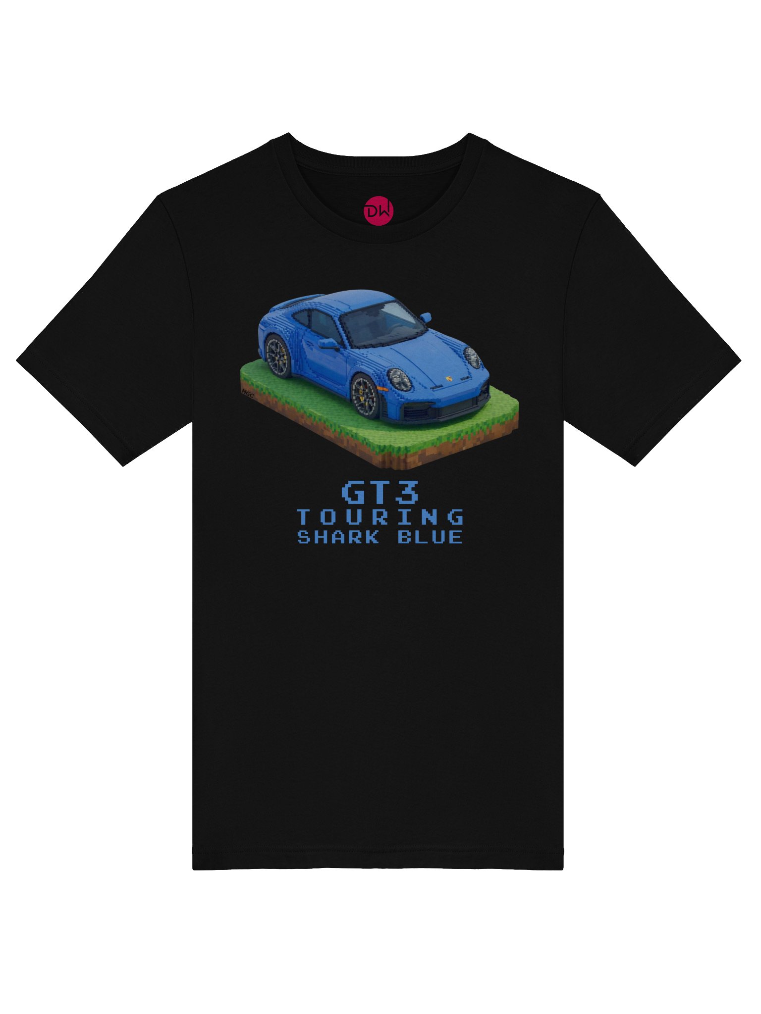 Shark Blue Porsche 911 GT3 Touring Shirt (Pixel, Retro, Minecraft) product image (42)