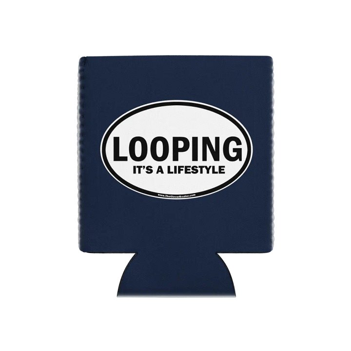 LOOPING-It's A Lifestyle - Dark Blue Can Koozie product image (1)
