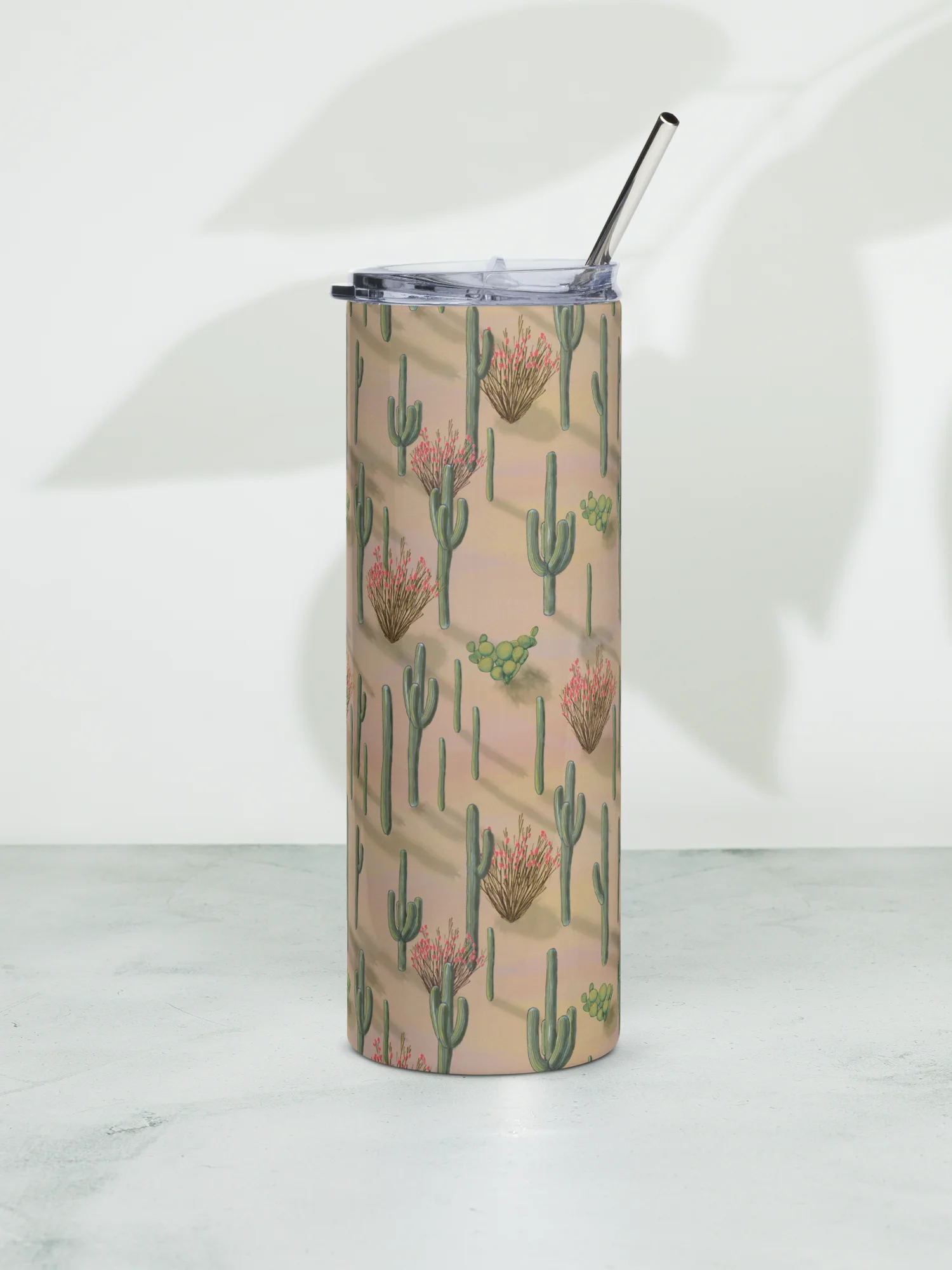 Saguaros of the Sonoran Desert Stainless Steel Tumbler with Straw product image (6)