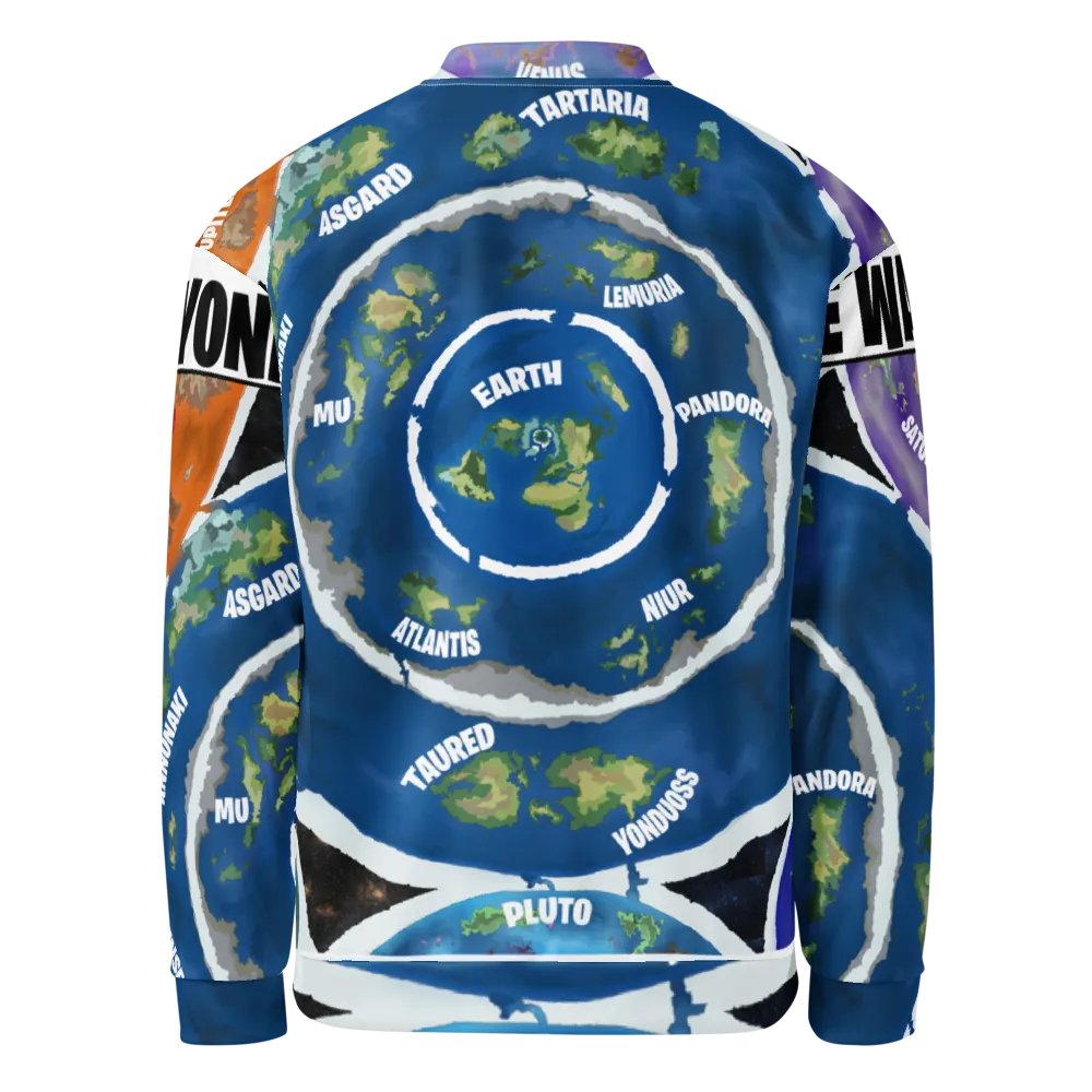 Premium All Over Print Bomber Jacket Beyond The Ice Wall Map product image (2)