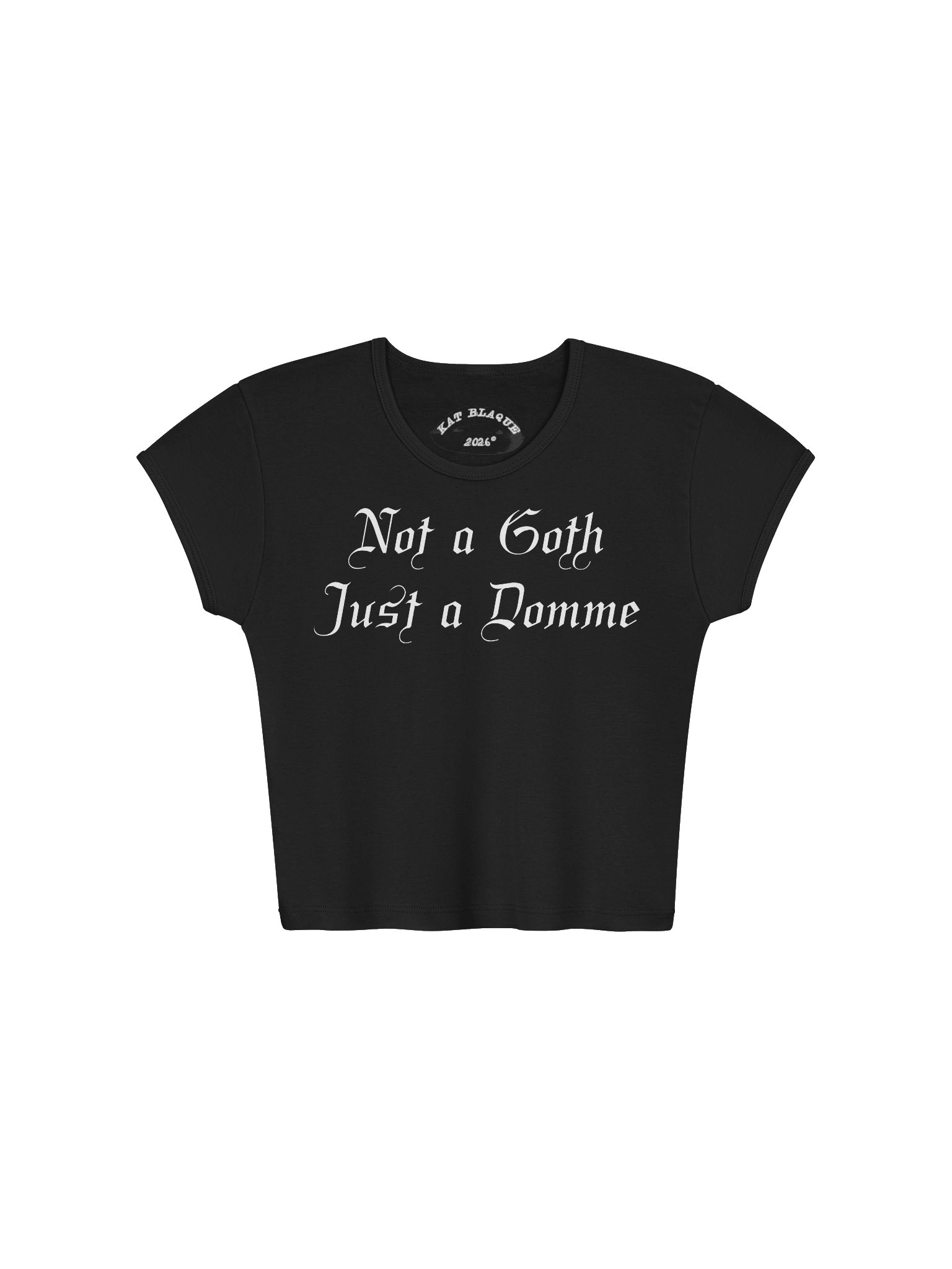 Not a Goth White ink Crop Top product image (1)