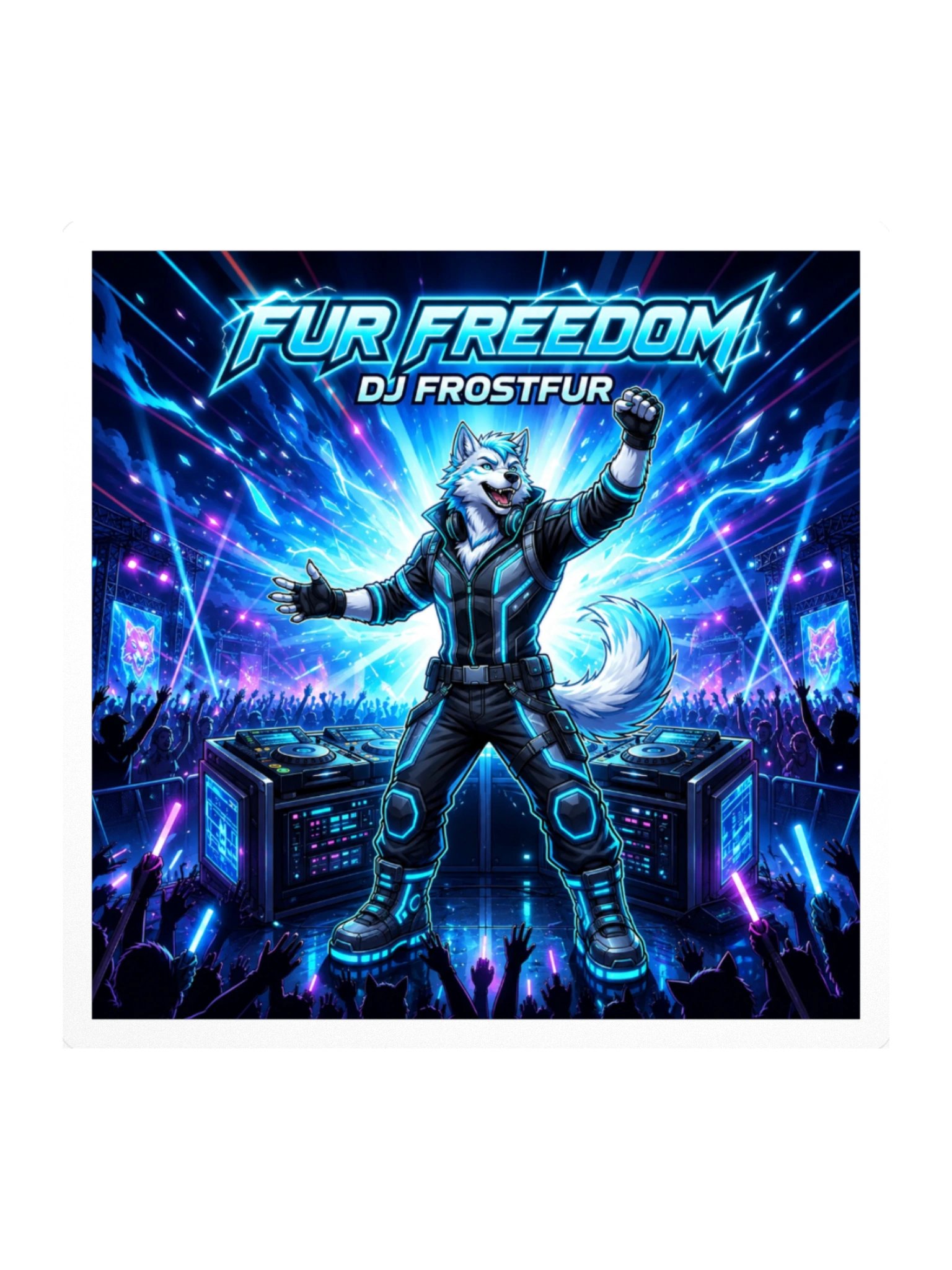 Fur Freedom – DJ Frostfur Sticker product image (1)