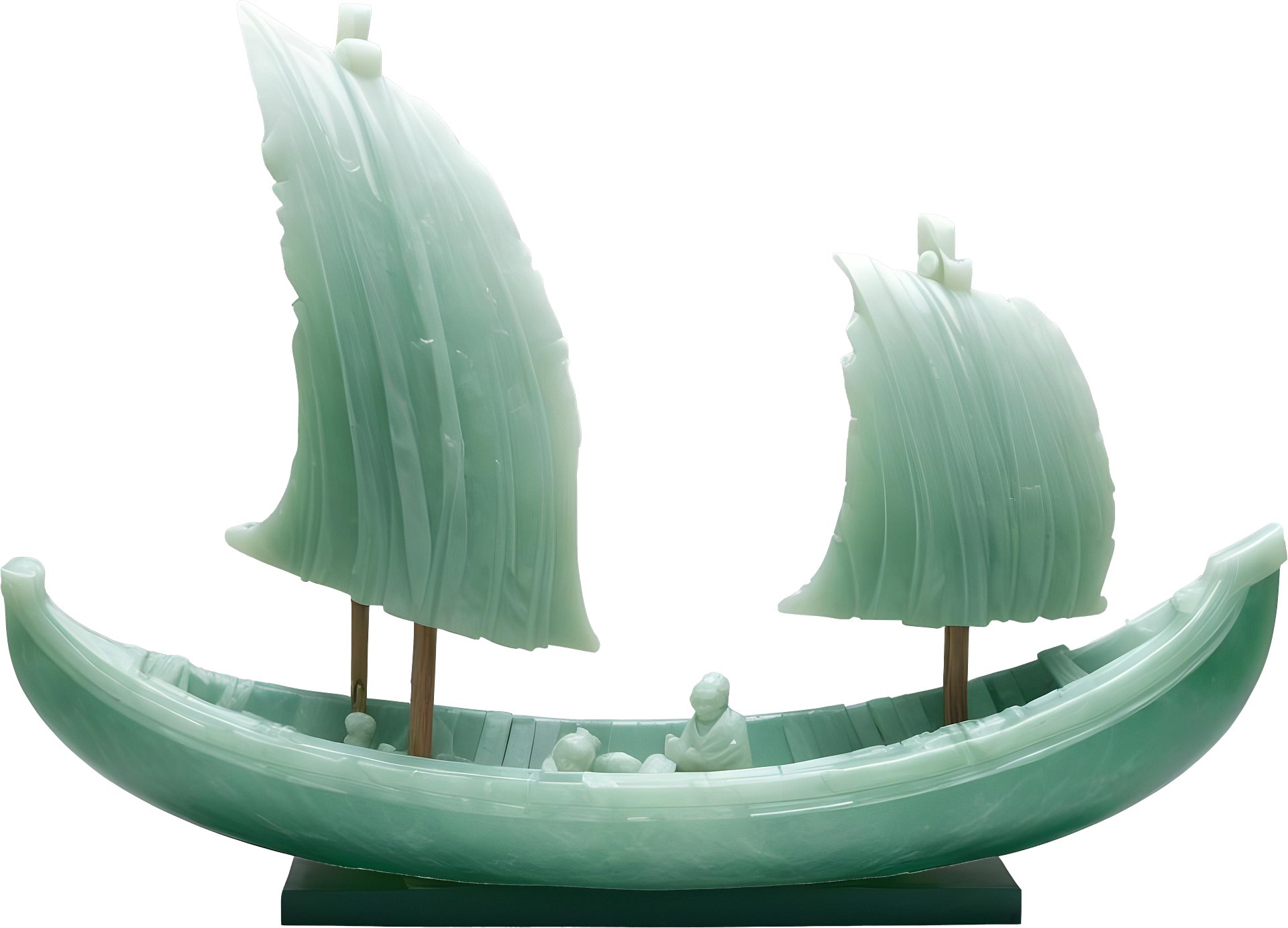 Jade Signature – Jade Sailboat Sculpture PNG product image (1)
