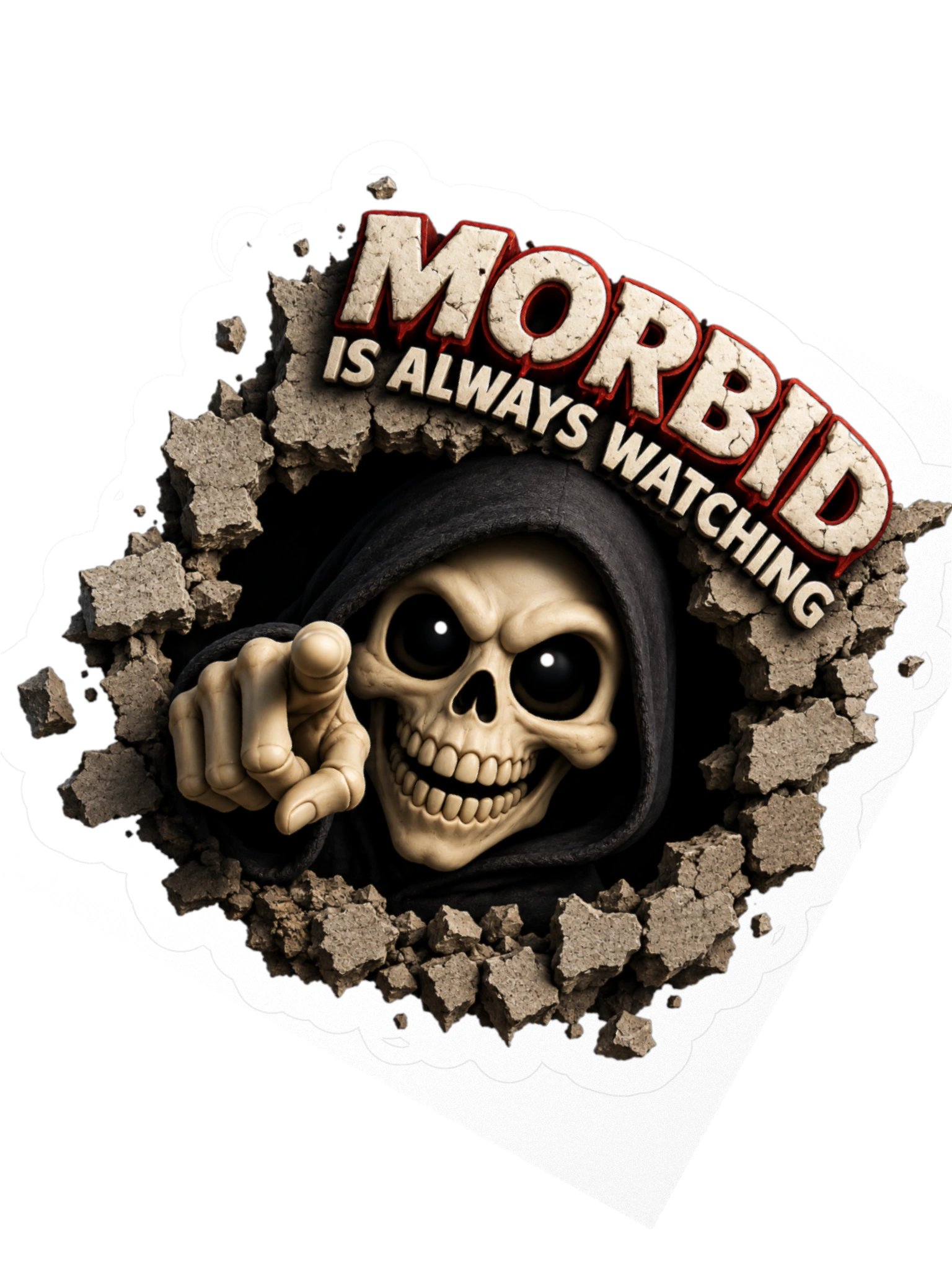 ''Morbid is Watching 2.0'' Kiss Cut Stickers product image (4)