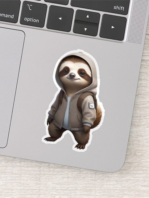 Cool and Adorable Sloth kiss-cut Sticker product image (3)