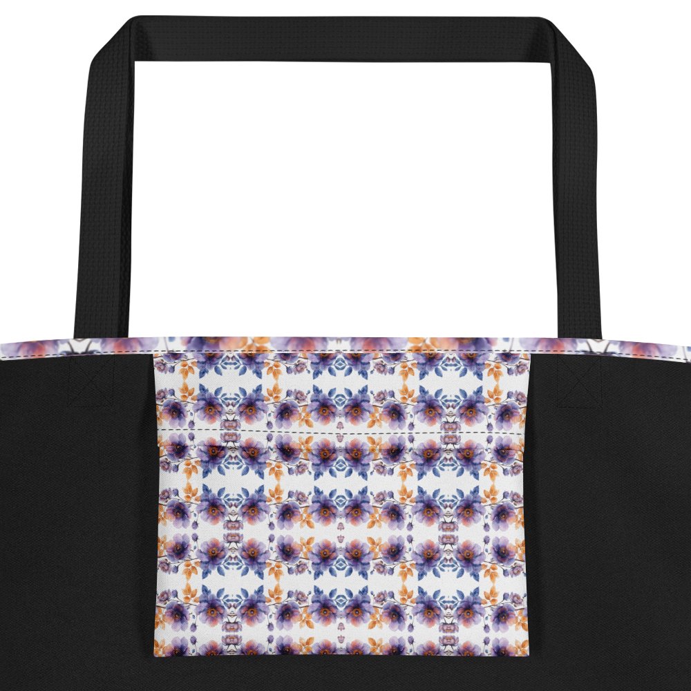 Bag Florales Aquarell-Muster Lila & Goldbraun product image (3)