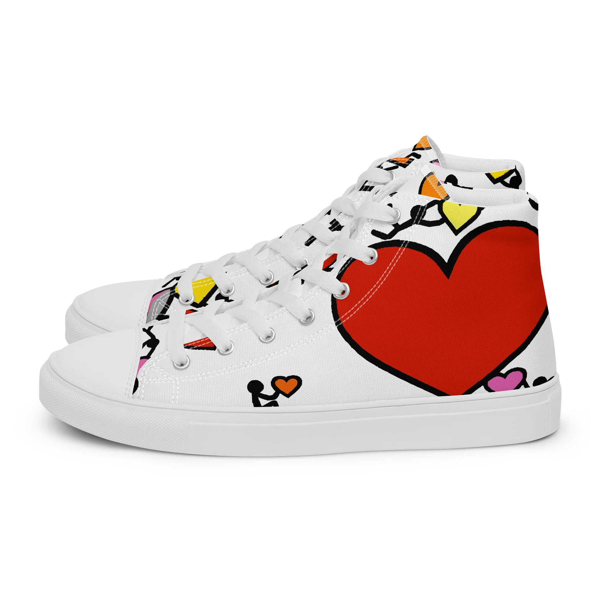 Love in Colour // Woman's Canvas Art High Tops product image (1)