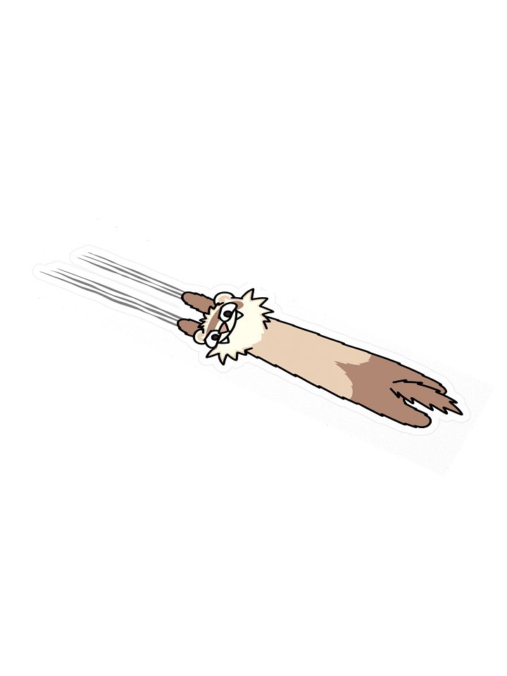 Ferret Scratch | Long Car/Laptop Stiker product image (2)