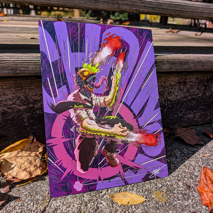 "Kick Back" | Chainsawman Art Print product image (1)
