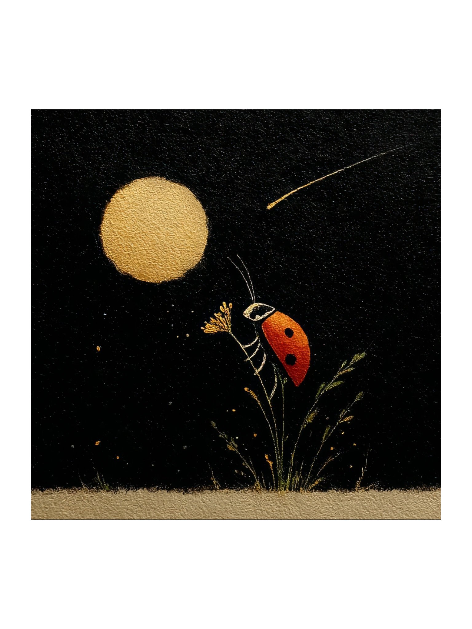 Golden Moon Ladybug Sticker product image (1)