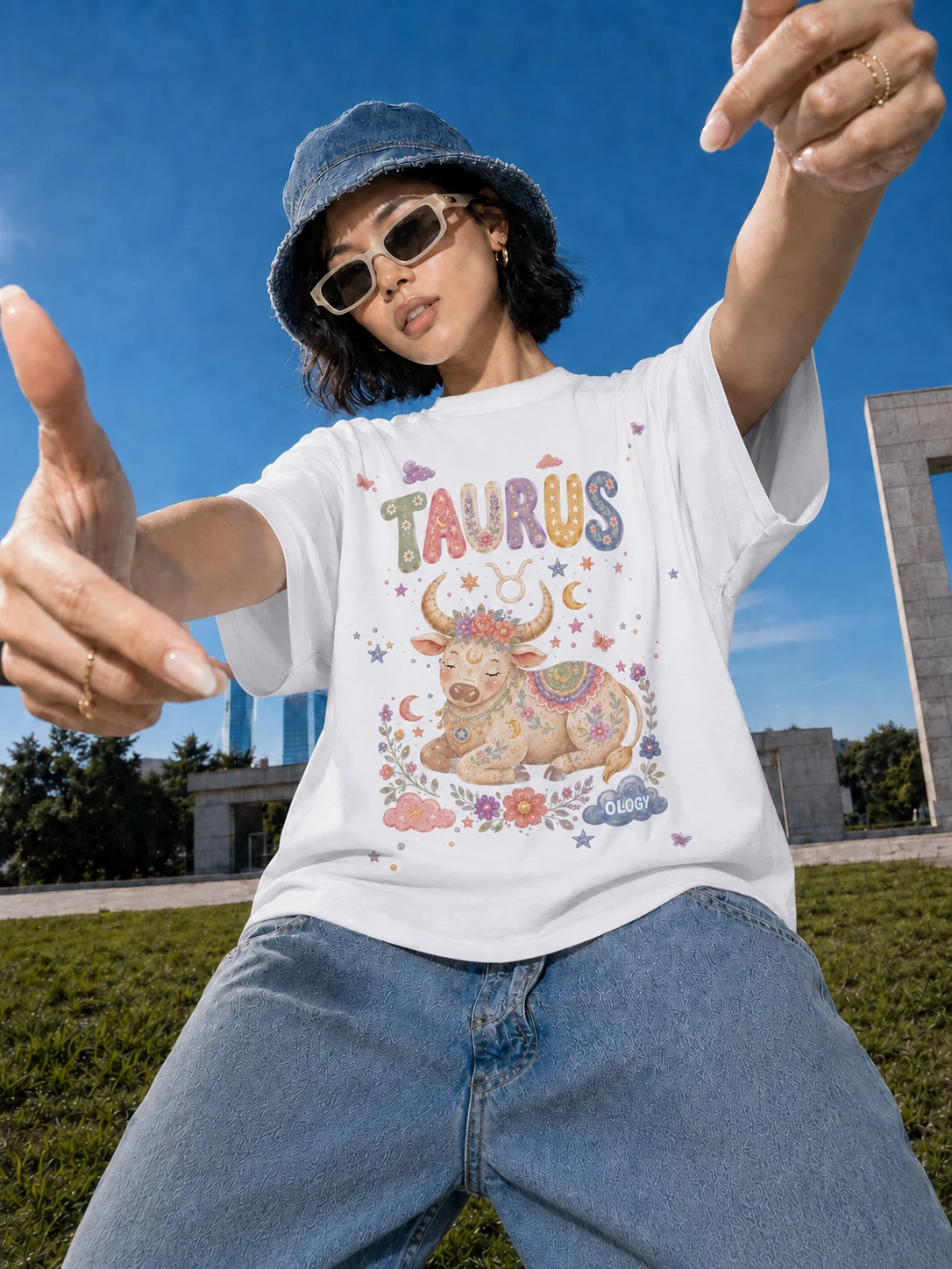 Taurus Astro Pop Oversized Tee product image (1)