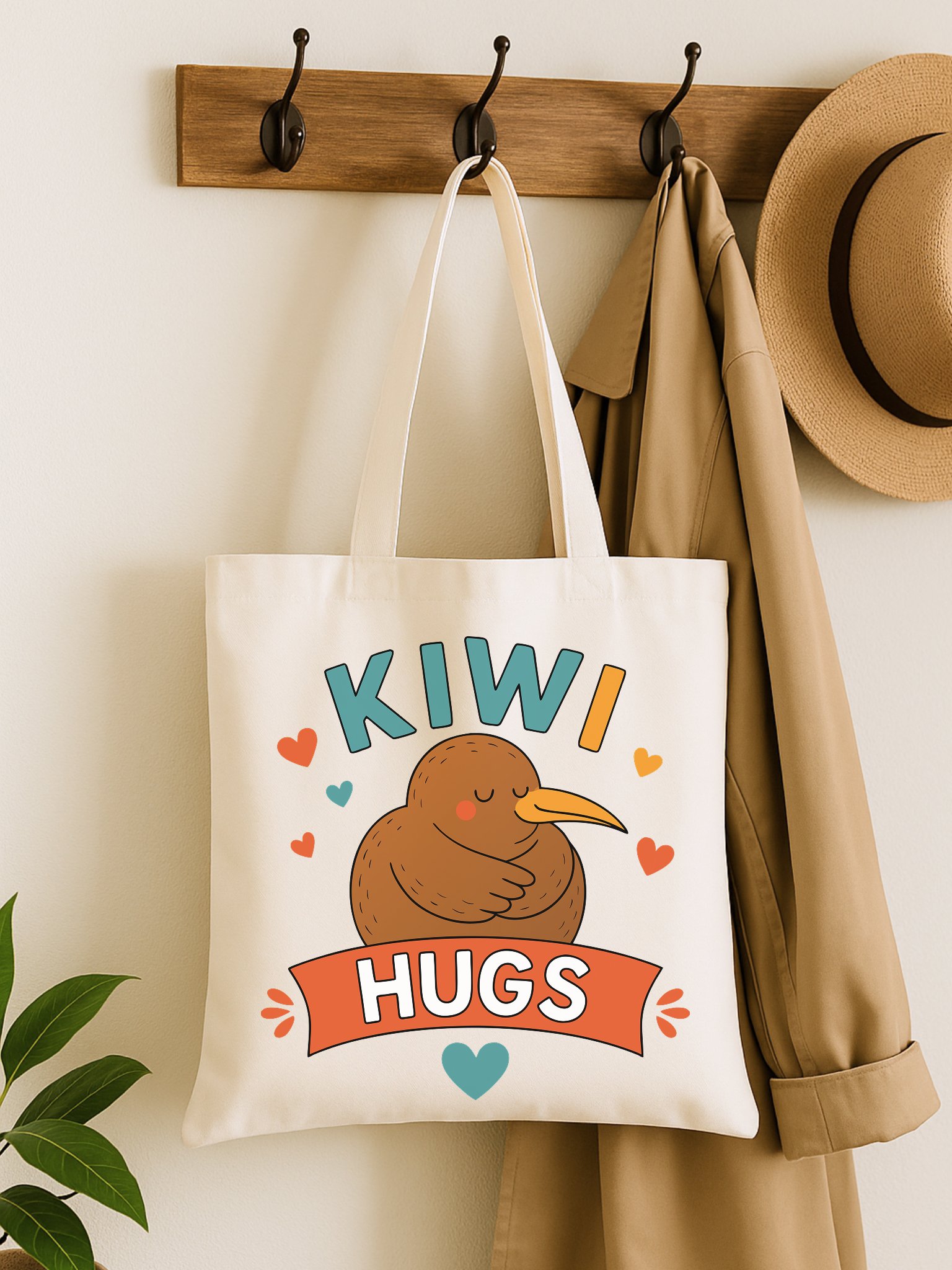Kiwi Hugs – Cute New Zealand Bird Digital Print product image (4)