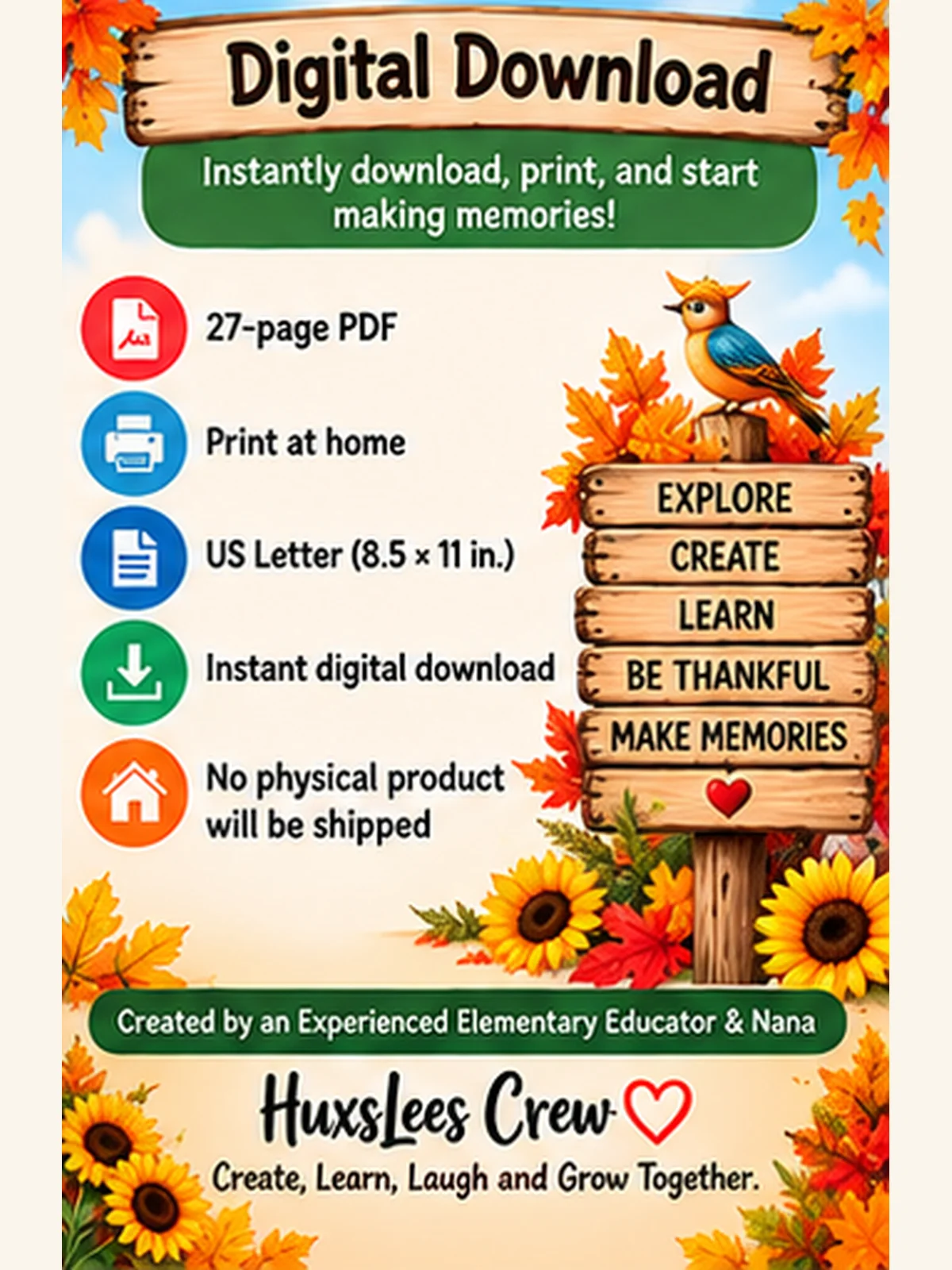 Fall Together — A Family Fall Activity & Memory Bundle product image (7)